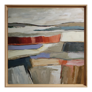 Strates en Suspens, Abstract Landscape, Contemporary, Framed by Sophie Dumont