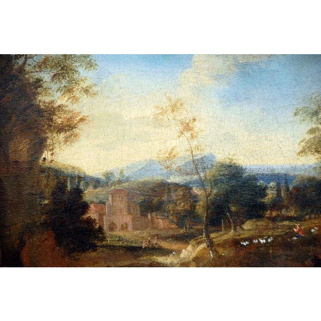 French Early 17th Century French Landscape Painting For Sale - Image 3 of 6
