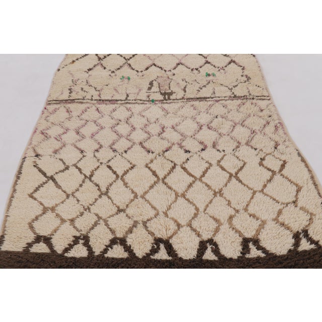 Traditional Vintage Moroccan Runner With Tribal Pictorials in Multicolour - Rug & Kilim For Sale - Image 3 of 10