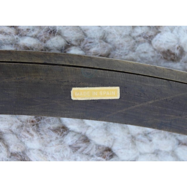 Black 1960s Bronze With Travertine Top Coffee Table For Sale - Image 8 of 11