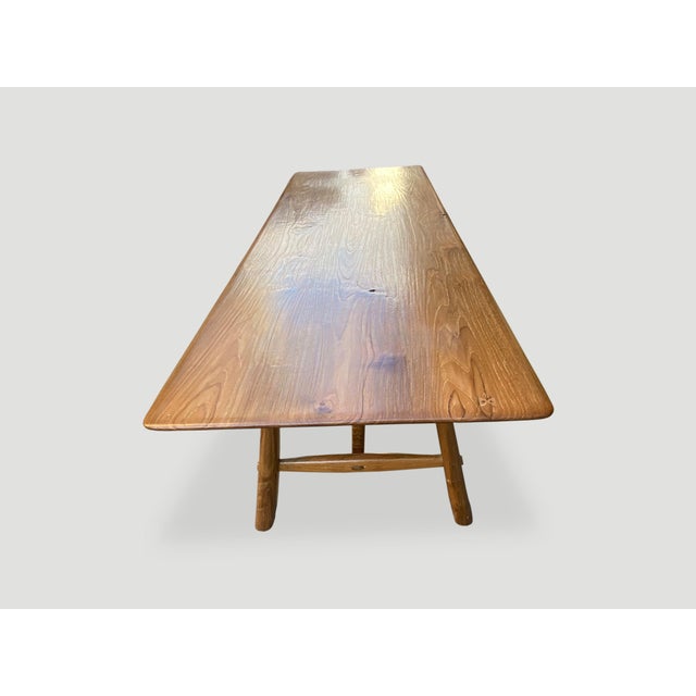 Andrianna Shamaris Midcentury Couture Teak Wood Dining Table For Sale In New York - Image 6 of 18