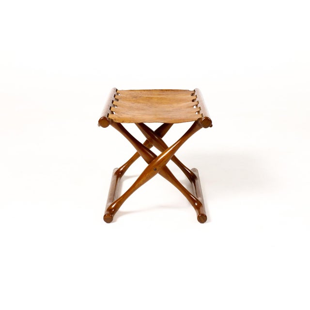 Mid-Century Modern 1960s Danish Modern / Mid Century Teak “Gold Hill” Foot Stool – Attributed to Poul Hundevad for Vamdrup Stølefabrik For Sale - Image 3 of 8