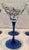 Mid Century French Blue Hand Painted Equestrian Horse Martini Glasses - Set of 6 For Sale In West Palm - Image 6 of 10