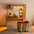 Italian Modern Dry Bar Unit with Mirror, Brass Accents and Stools, 1970s, Set of 3 For Sale - Image 15 of 15