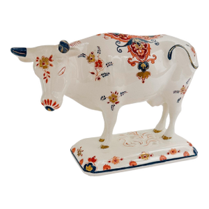 1970 Royal Delft Polychrome Cow Figurine