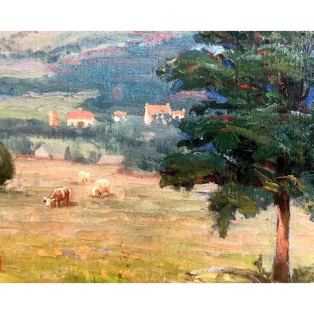 Impressionist Kansas Farmland Plein Air Landscape, by Maude J. Mitchell (1875-1957) For Sale - Image 3 of 10