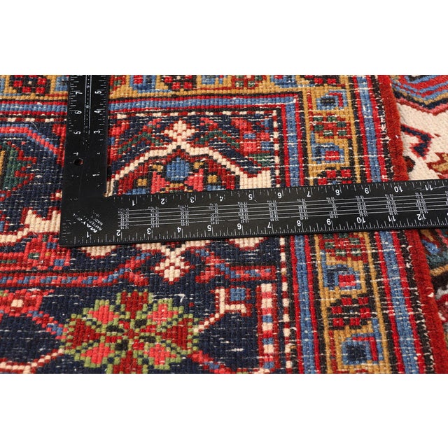 Textile Antique Persian Heriz Rug, 11'01 X 18'07 For Sale - Image 7 of 10