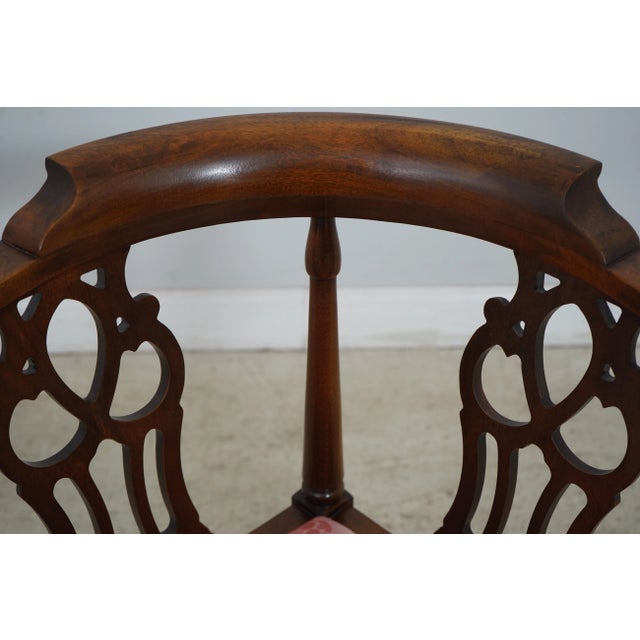 1970s Chippendale Mahogany Corner Chair For Sale - Image 5 of 12