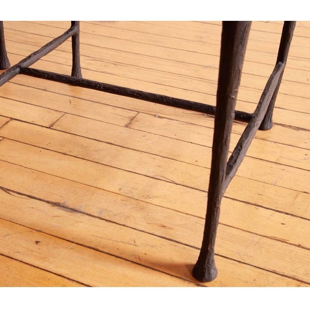 Christian Liaigre Pair of Christian Liaigre "Sudd" Stools, Red Leather For Sale - Image 4 of 6