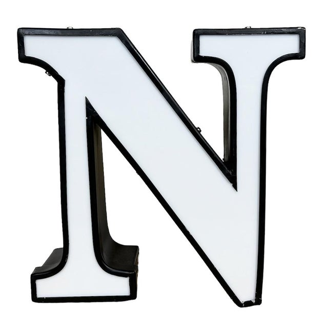 Vintage Illuminated Letter N, 1970s For Sale - Image 17 of 17