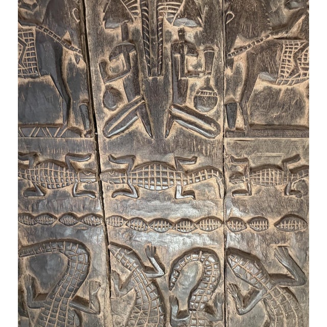 Vintage Dogon Granary Door With Mali African 75" H For Sale - Image 9 of 13