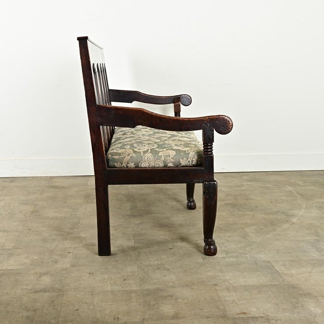 English 18th Century Carved Oak Hall Bench For Sale - Image 9 of 12