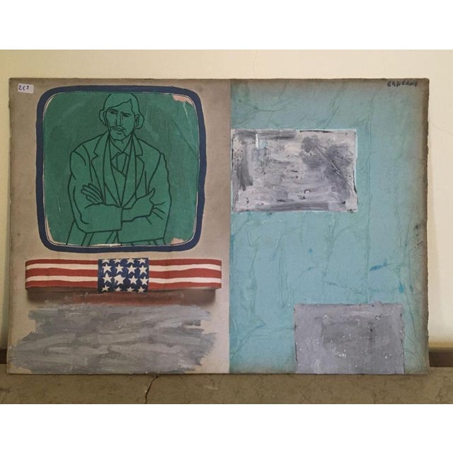 Ermete Lancini, Abstract Collage, 1960s, Mixed Media For Sale - Image 3 of 17