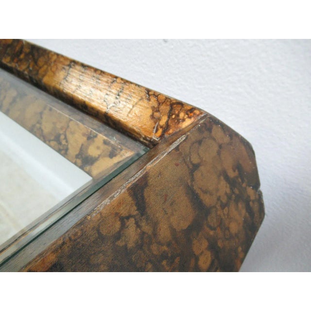 Brown Vintage Mid-Century Faux Tortoise Shell Regency Coffee Table For Sale - Image 8 of 10