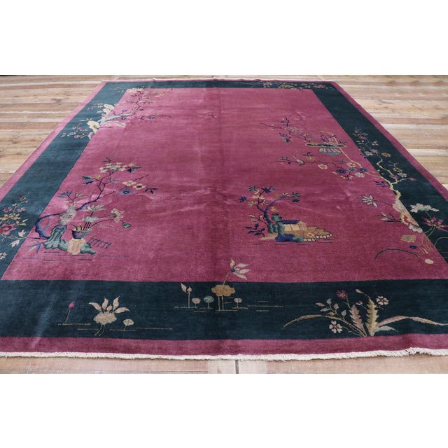 Antique Chinese Art Deco Rug, 09'00 X 11'09 For Sale - Image 9 of 10