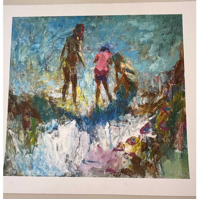 21st Century, "Kids at the Beach", Contemporary Impressionist, Artist Proof, Giclee on Fine Art Watercolor Paper, Artist Randy Moberg For Sale In Jacksonville, FL - Image 6 of 15