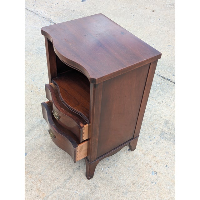 Drexel Vintage 1960s Travis Court Federal Mahogany Two Drawers Nightstand For Sale - Image 11 of 12