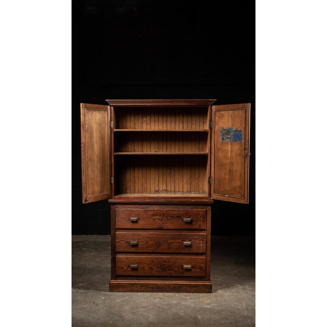 C. 1890 Tobacco Store Cabinet With Label by James Skallerup For Sale In Chicago - Image 6 of 11