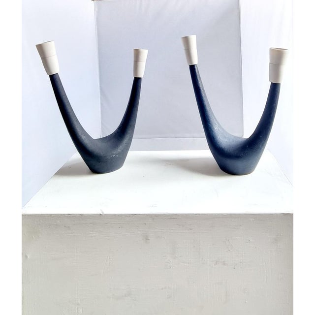 Mid-Century Atomic Era U-Shaped Table Lamps, 1950s, Set of 2 For Sale - Image 12 of 14