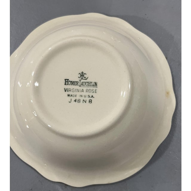 Vintage Homer Laughlin Moss Rose Dinnerware Set - Pattern Jj59 - 50 Pieces For Sale - Image 12 of 14