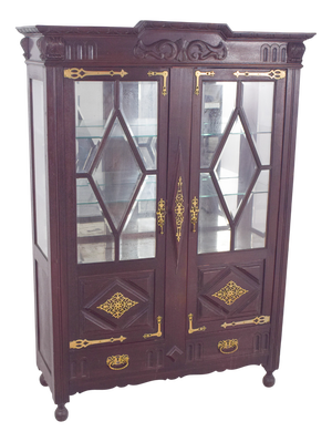Antique Portuguese Dutch-Style Display Cabinet, 1800s