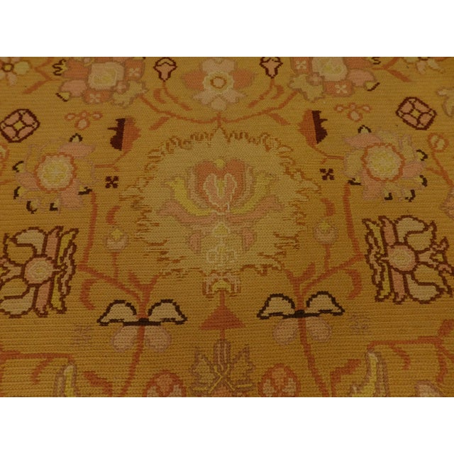 Mustard Vintage Hand-Woven Portuguese Sumac Rug For Sale - Image 8 of 13
