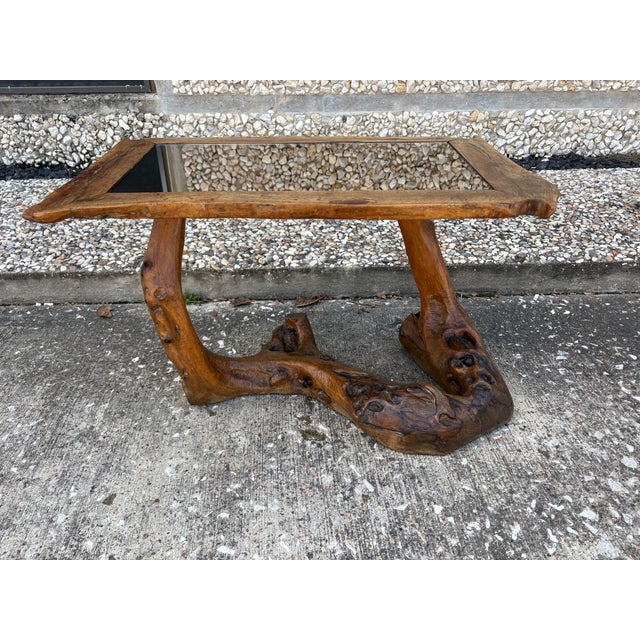 French Organic Modern Root Coffee Table. Offered is a scuptural French organic modern root coffee table or cocktail table...