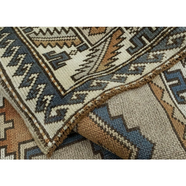Textile Turkish Vintage Rug 4' x 5'3" #16082 For Sale - Image 7 of 8