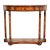 Maitland Smith Style French Empire Burl Wood and Gold Gilt Demilune Console Table For Sale