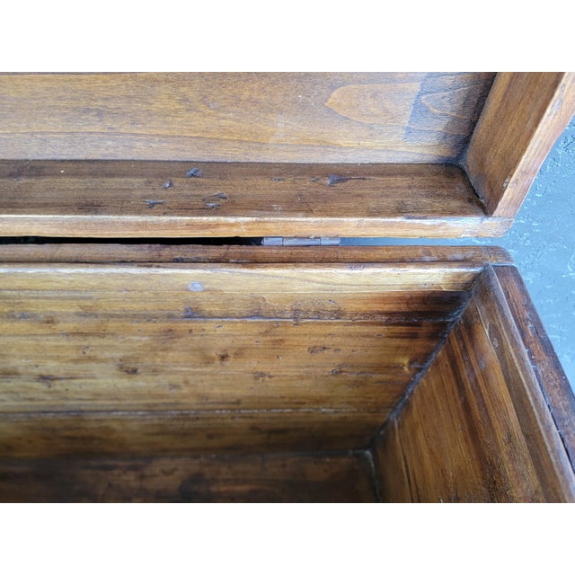 Antique Painted Chinese Trunk 19th Century For Sale - Image 10 of 17