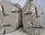 Transitional Schumacher "Domino Epingle" in Brown 22" Pillows-a Pair For Sale - Image 3 of 3