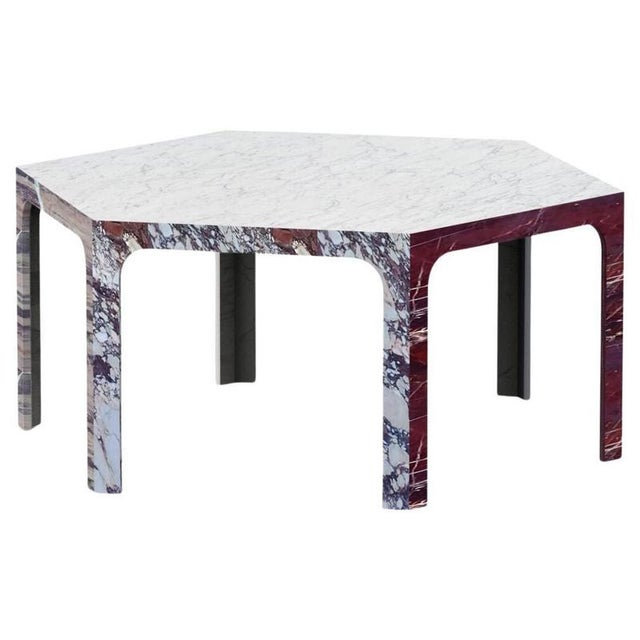 Sesto TSB Hexagonal Dining Table in Various Marbles by Bufalini Marmi For Sale - Image 12 of 12