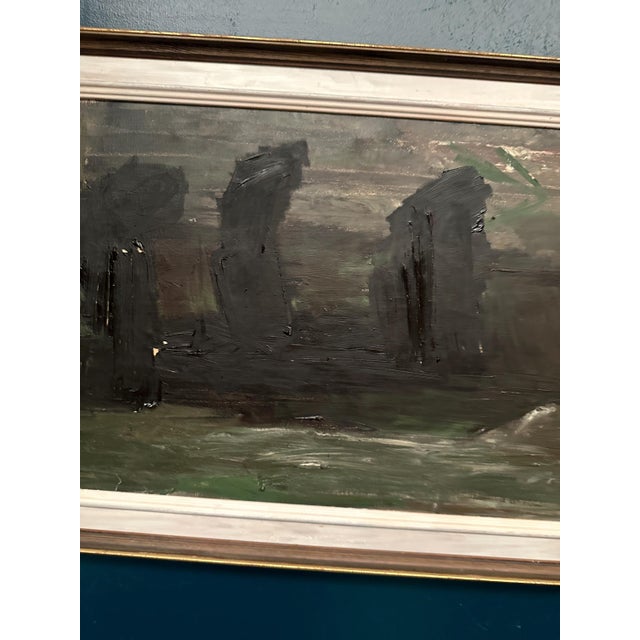 Jonne Bergström, Dark Abstract, 1950s, Oil on Canvas, Framed For Sale - Image 11 of 17