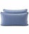 A chic pair of blue and white lumbar pillows featuring a delicate bird and botanical motif, rendered in a soft, painterly...