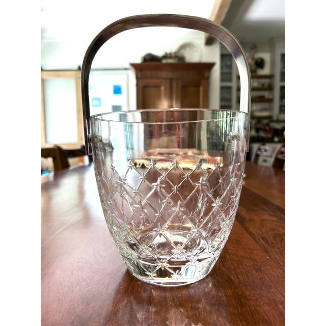 Etched Christian Dior Crystal Ice Bucket Champagne Chiller For Sale - Image 9 of 9