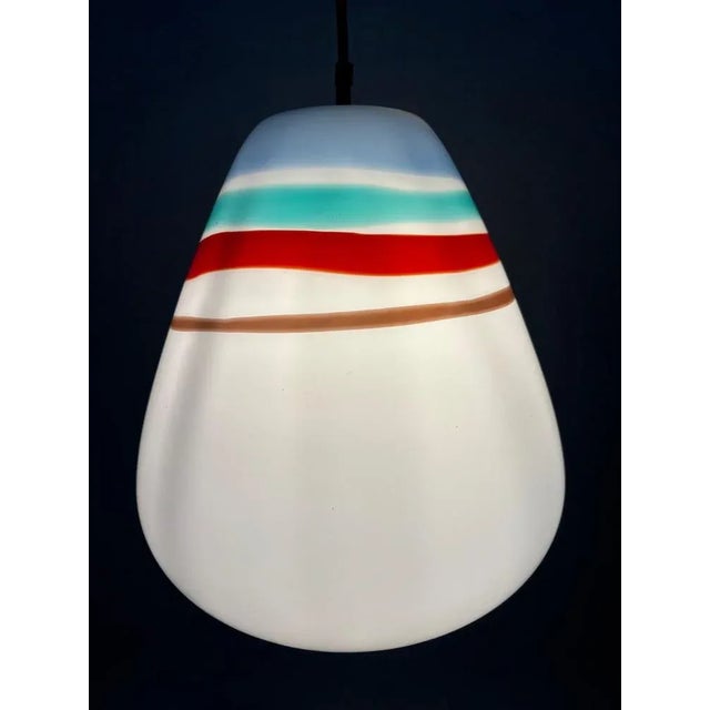 Venini Mid-Century Glass Pendant Lamp by Massimo Vignelli for Venini, Italy, 1950s For Sale - Image 4 of 12