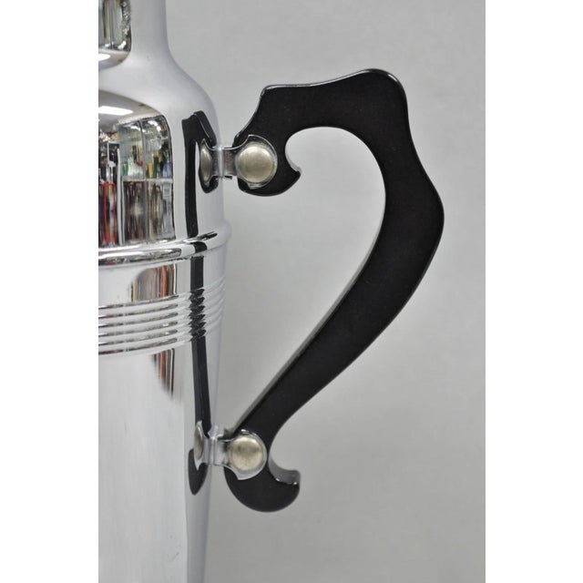 Vintage Art Deco Style Silver Plated Martini Bar Cocktail Shaker Pitcher For Sale - Image 9 of 14