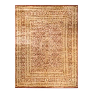 Mogul, One-of-a-Kind Hand-Knotted Area Rug - Orange, 9' 3" x 12' 4" For Sale