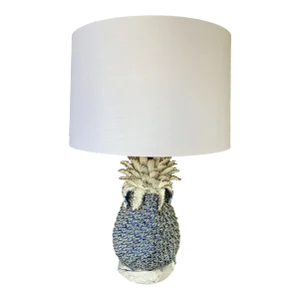 Modern Ceramic Pineapple Lamp With Large Shade With Shade