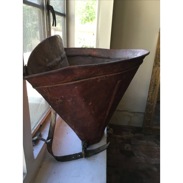 French Grape Harvesting Hod Basket For Sale - Image 4 of 6