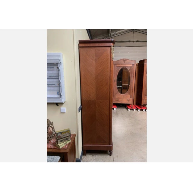 1910s Antique Art Nouveau Wardrobe in Oak, 1910 For Sale - Image 5 of 11