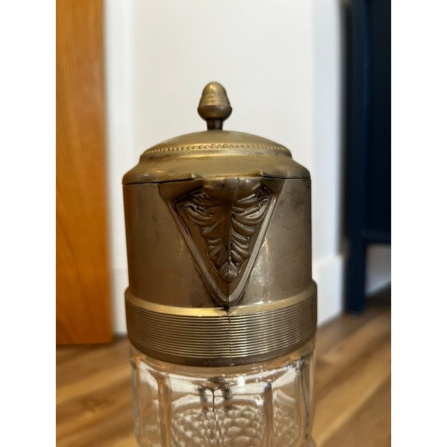 Vintage Cut Crystal and Silver Plated Claret Jug For Sale - Image 4 of 16