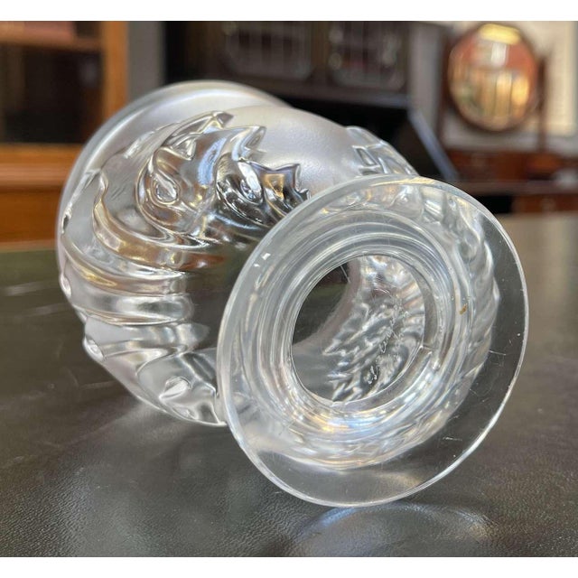 Saint Cloud Vase in Frosted Crystal from Lalique For Sale - Image 9 of 10