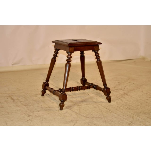 19th Century French Oak Turned Stool For Sale In Greensboro - Image 6 of 6
