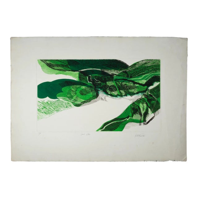 Midcentury Etching With Aquatint, Titled, Great Glen, Signed, Artist Proof For Sale