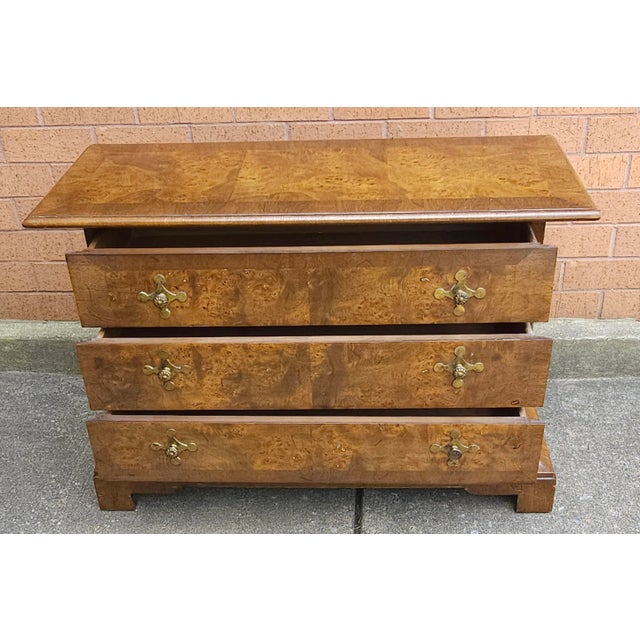 Traditional Tomlinson Sophisticate Cross-Banded Walnut and Burl Low Storage Chest For Sale - Image 3 of 9