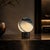 Aloadecor Cosmic Blue Hand-Blown Art Glass Globe Table Lamp Cordless Rechargeable Decorative Bedside Lamp With Dimmable Led For Sale - Image 10 of 11
