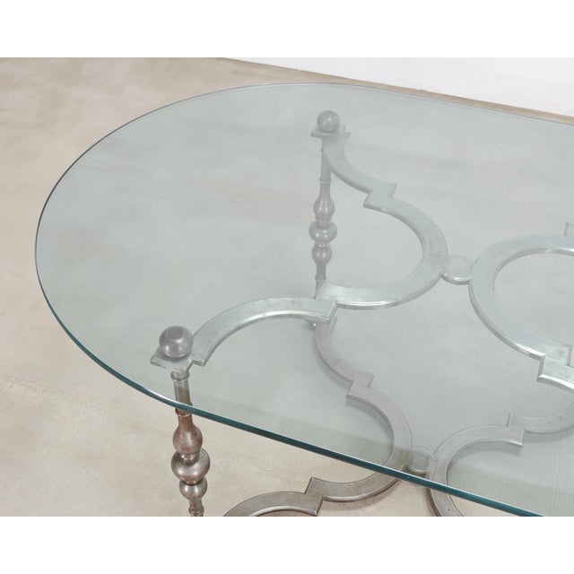 Formations Iron and Glass Baroque-Style Dining Center Table For Sale - Image 13 of 18
