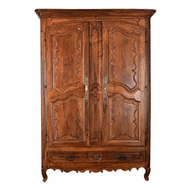 French 18th Century Massive Louis XV Carved Armoire For Sale