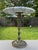 Mid 20th Century Vintage 17" Pierced Brass Side Table W/White & Grey Marble 15" Top For Sale - Image 5 of 7